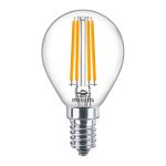 Philips Corepro LED Lustre E14 Ball Filament Clear 6.5W 806lm - 840 Cool White | Replaces 60W