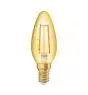 Osram Vintage 1906 LED E14 Twisted Candle Filament Gold 2.5W 220lm - 824 Extra Warm White | Replaces 25W