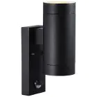 Nordlux Tin Wall Light Metal Black Up & Down | Suitable for 2x GU10 - Motion and Light Sensor